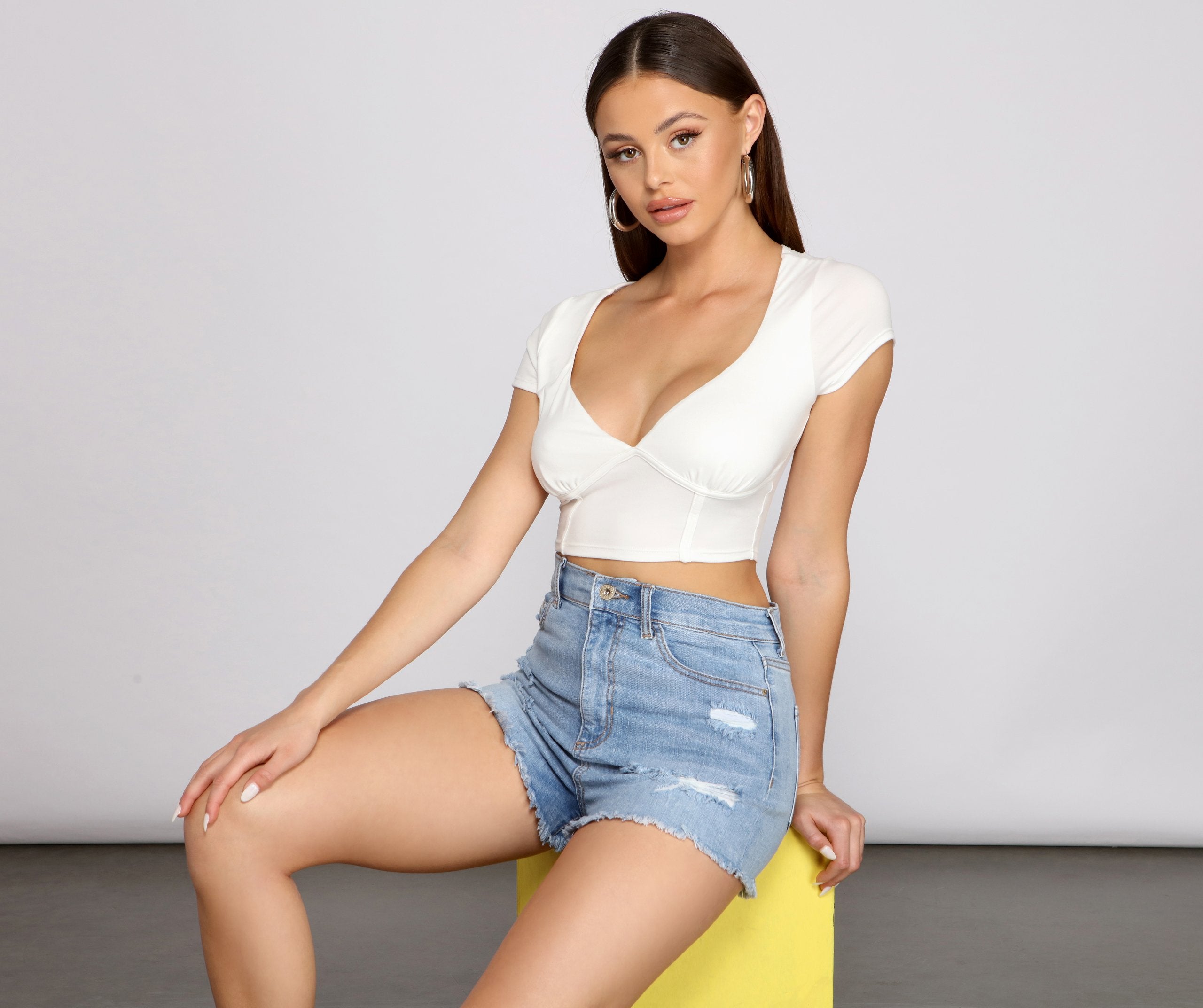 Keeping Knit Chic Ribbed Knit Crop Top