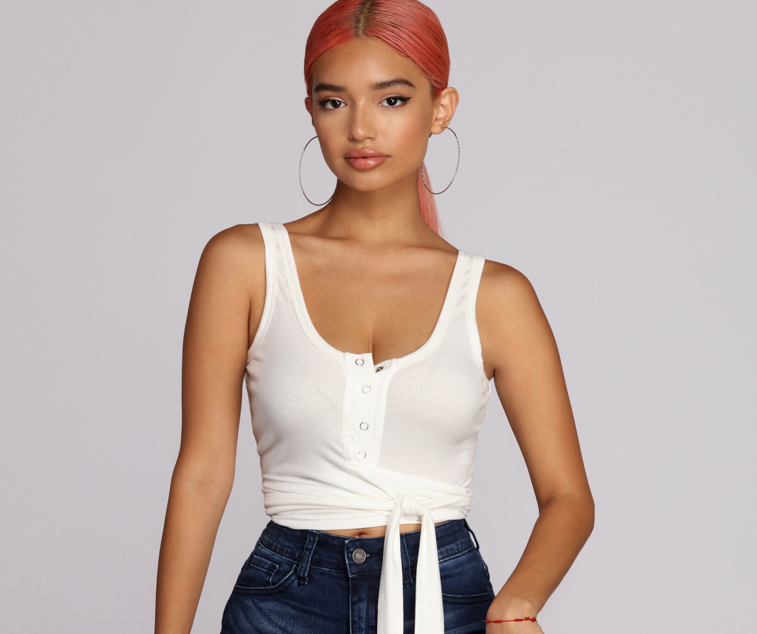 Haute Henley Crop Top