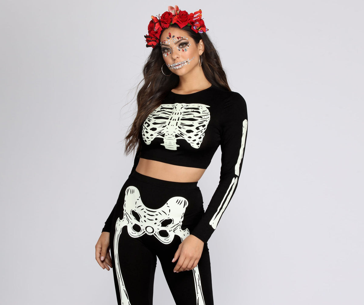 Glow-In-The-Dark Skeleton Top