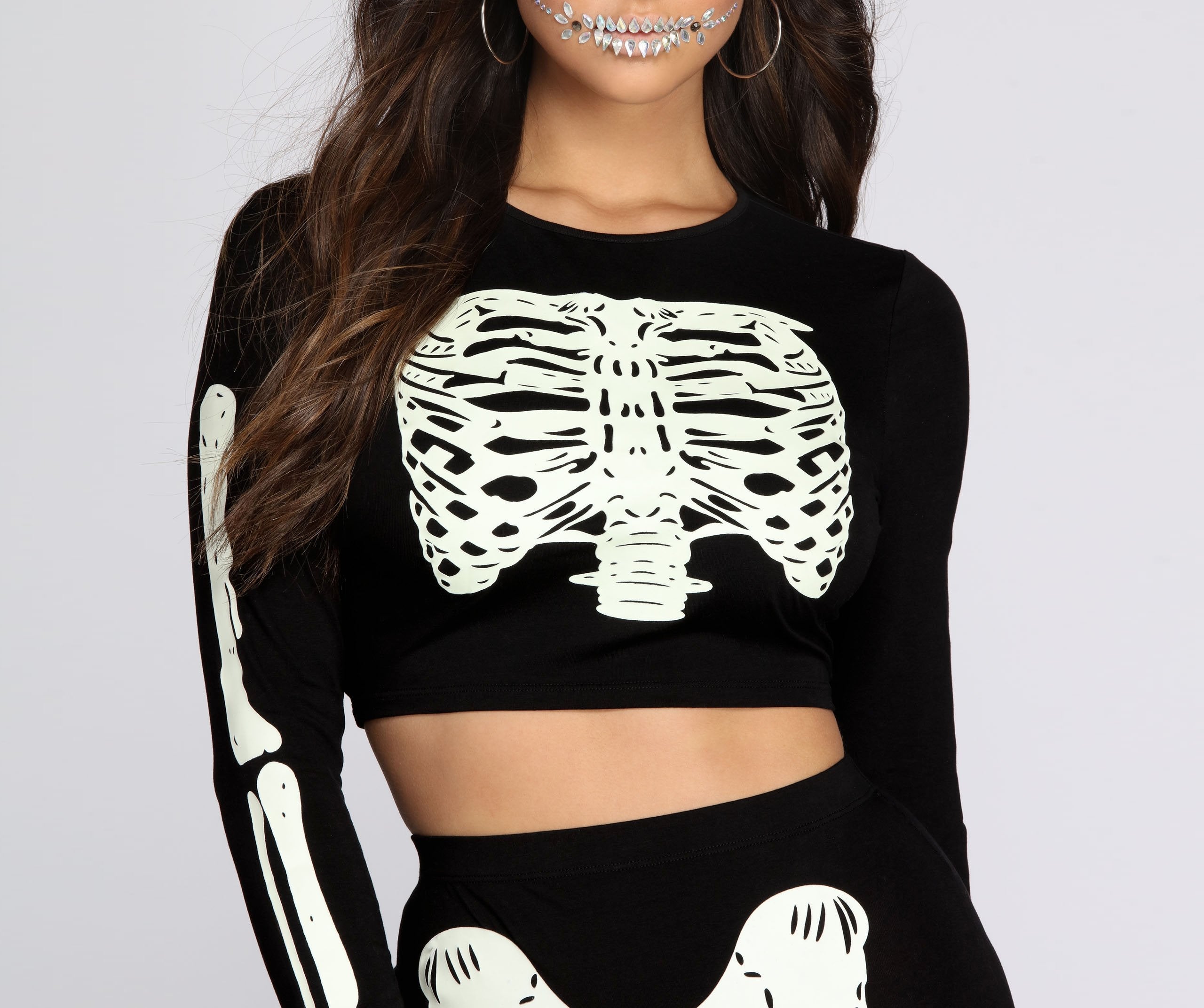 Glow-In-The-Dark Skeleton Top