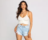 Get A Cute 'Fit In Knit Cropped Tank