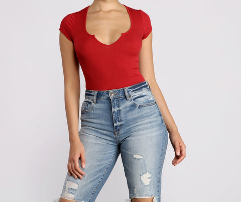 Feeling Basic Ribbed Knit Top