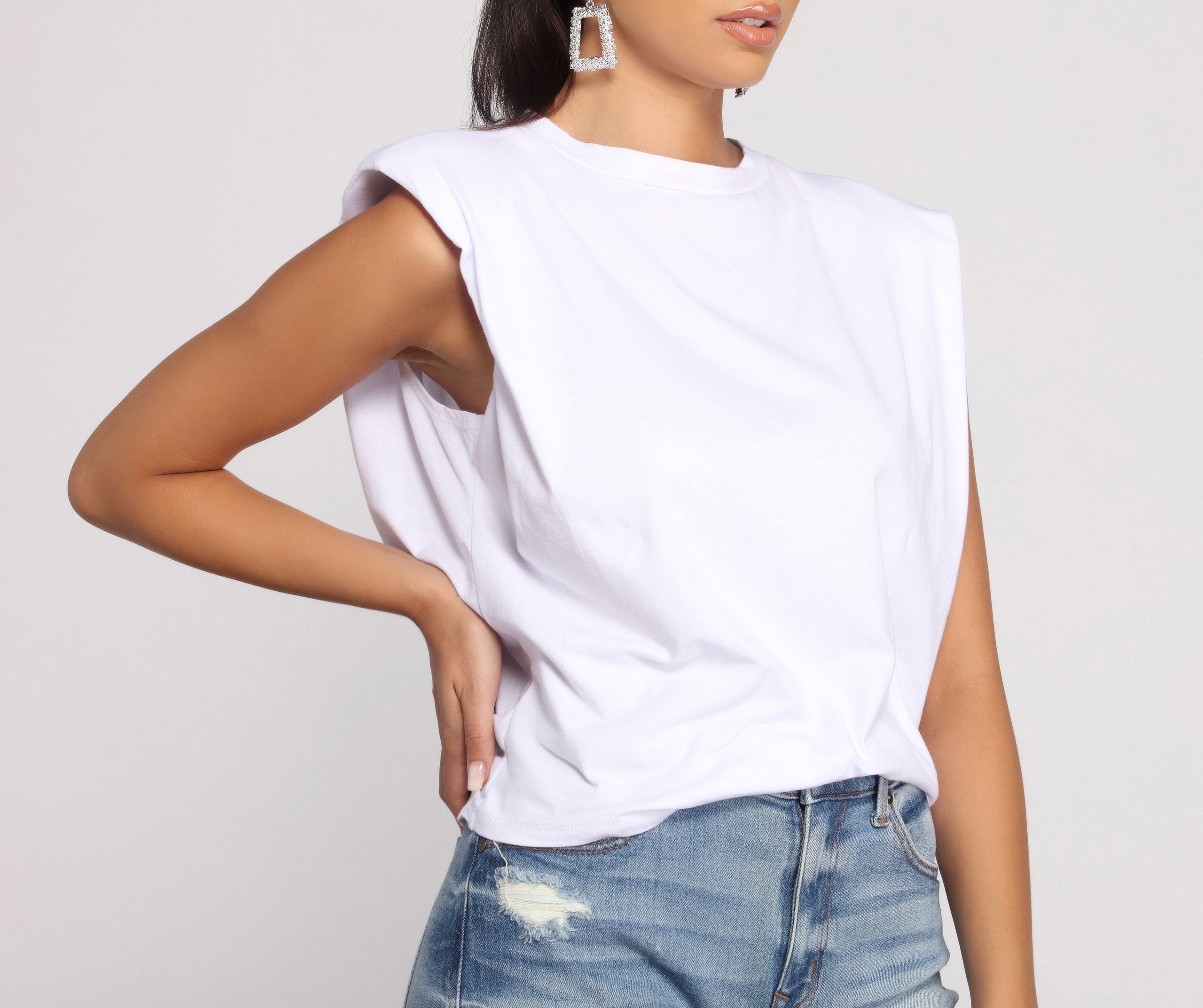 Essential Crew Neck Basic Muscle Tee
