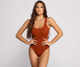 What's The Scoop Ribbed Tank Bodysuit