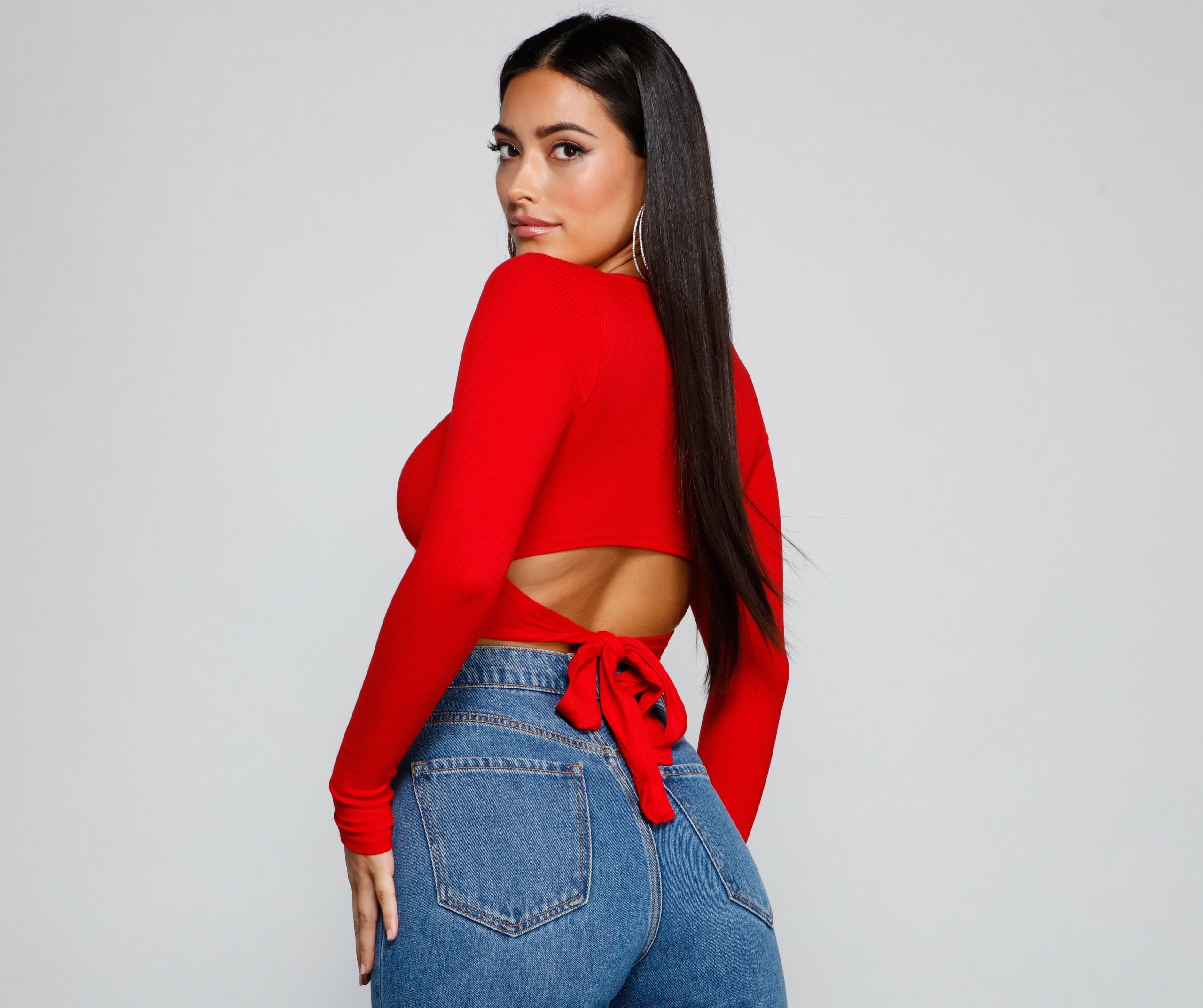Go With It Ribbed Knit Crop Top