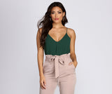 Let Loose V Neck Bodysuit
