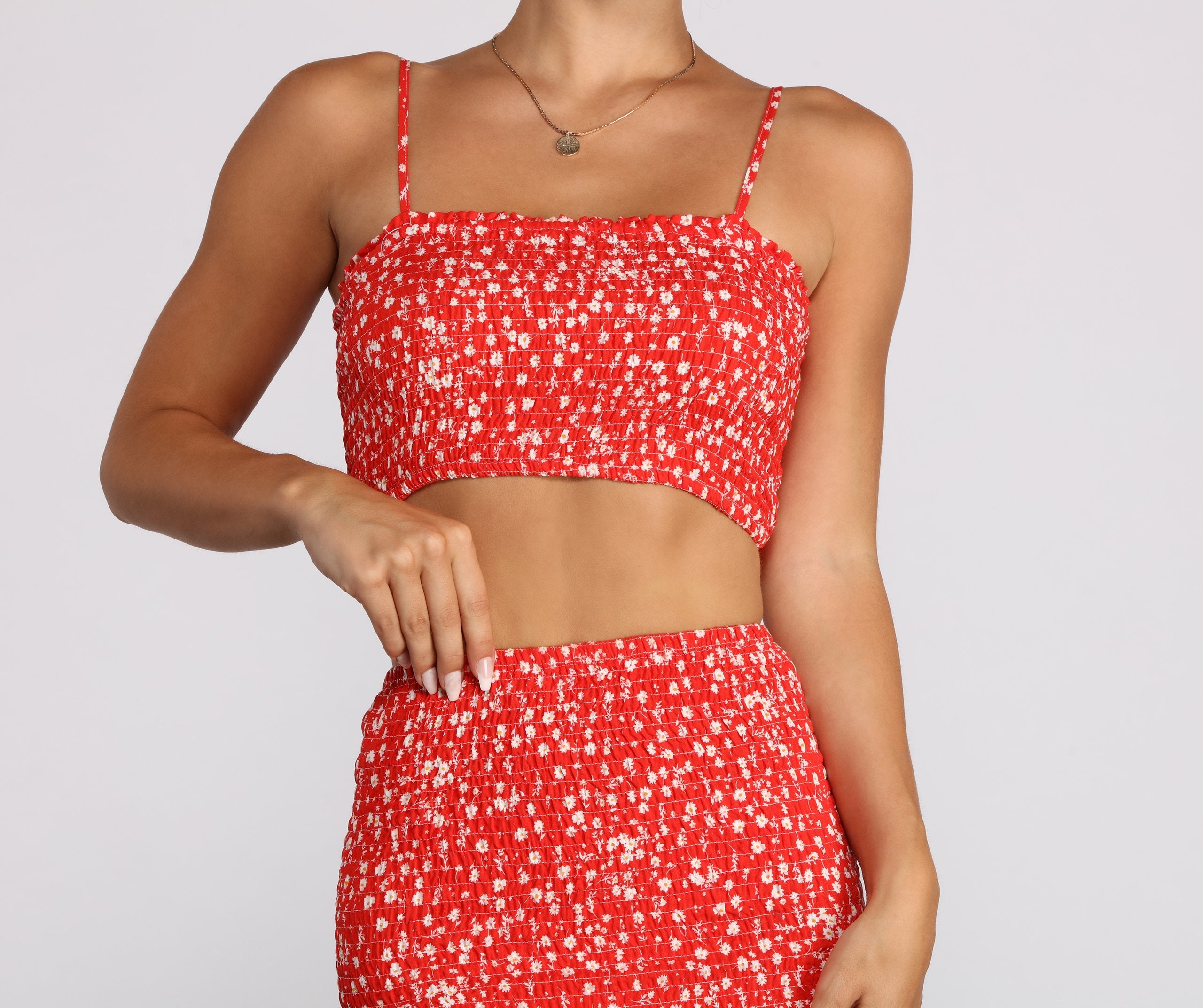 Falling For You Floral Crop Top