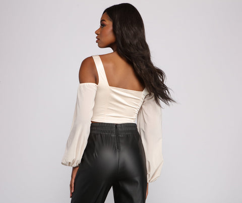 Feelin' Luxe Satin Corset Crop Top