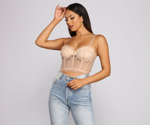 Lace Appeal Scalloped Lace Bustier