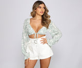 Dreamy Vacay Vibes Tie-Front Top