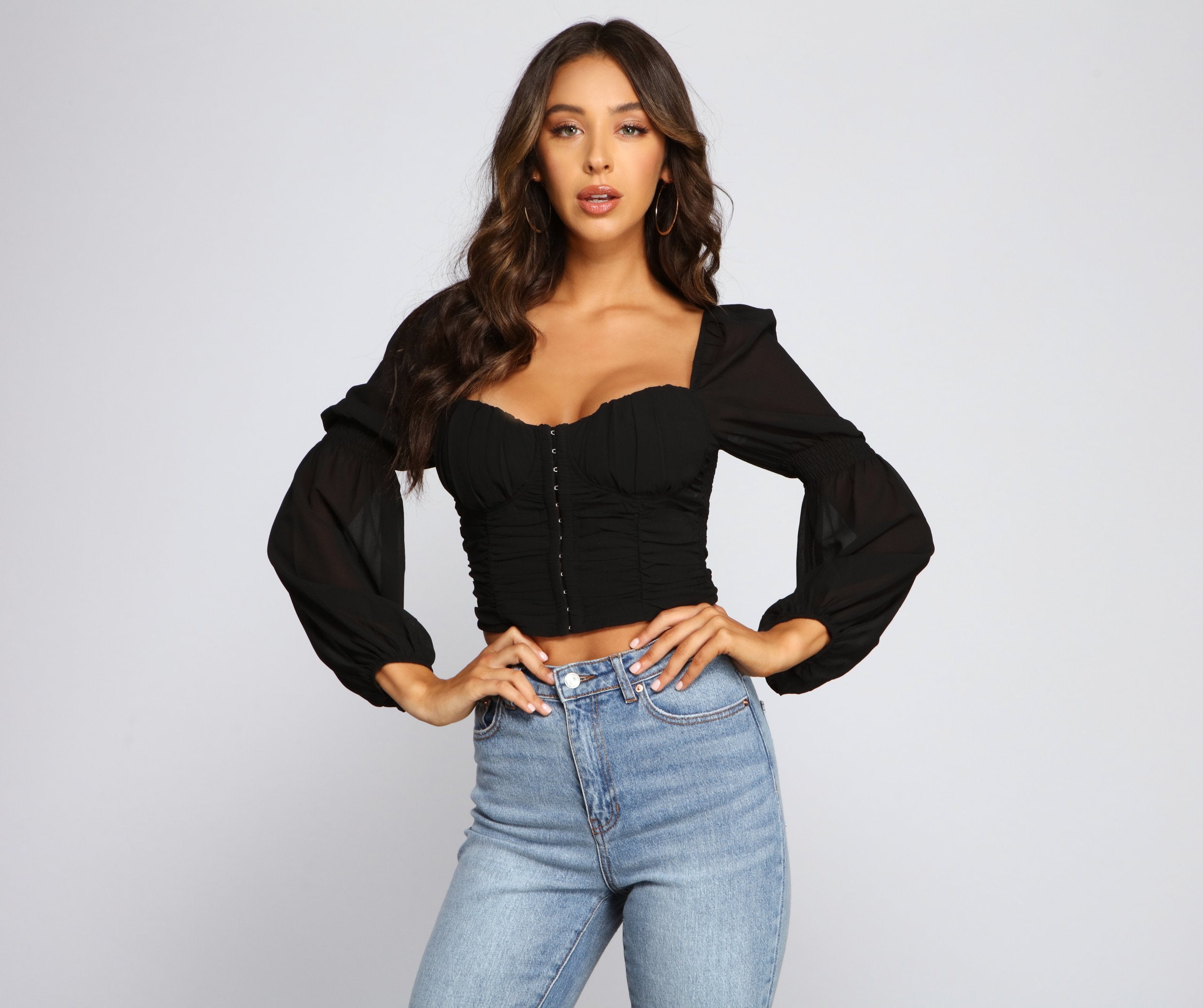 Trendy Moment Ruched Corset Top