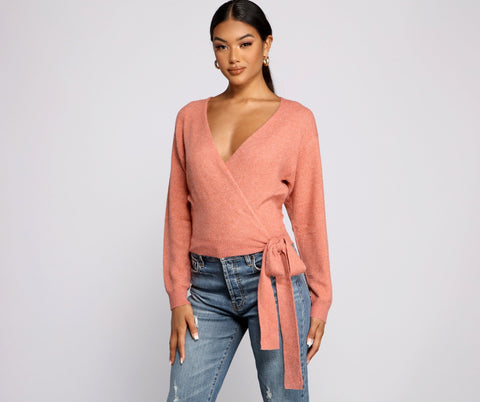 Pull à nouer à la taille avec surplis Sweetie