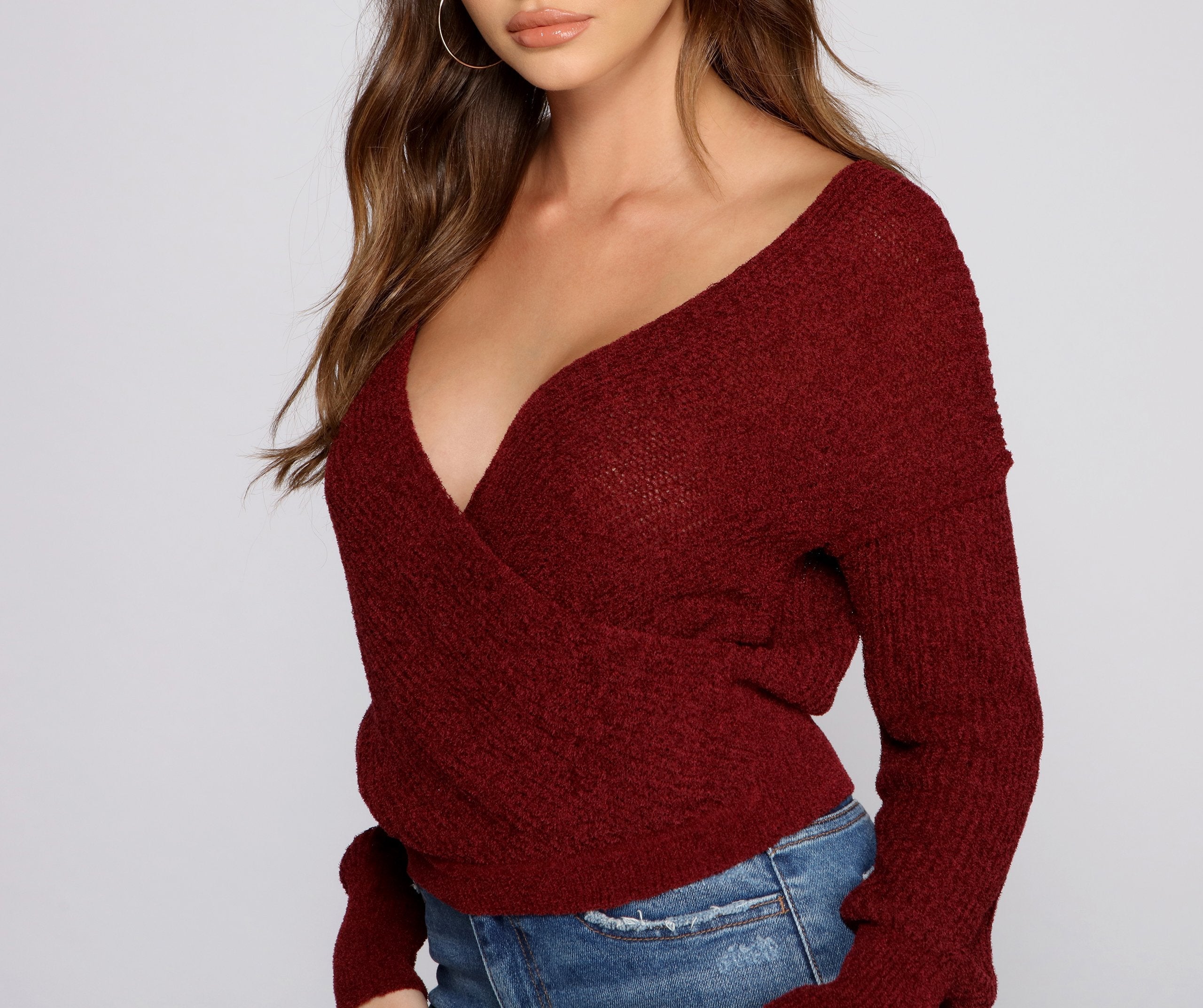 Wrapped In Basics Surplice Sweater