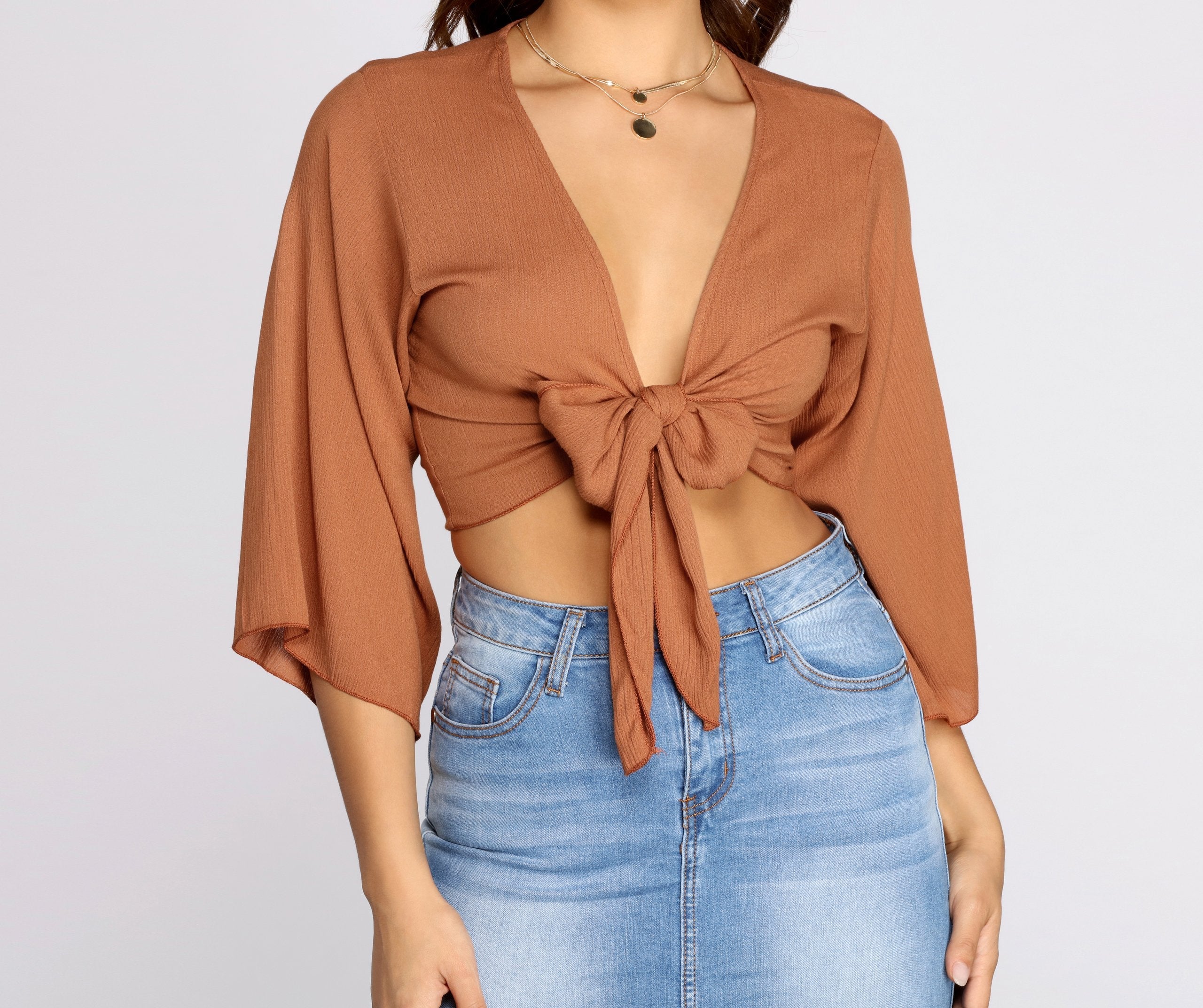 Go With The Flow Kimono Sleeve Top