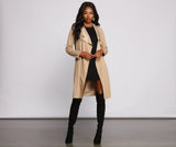 Girl On The Go Tie Front Trench