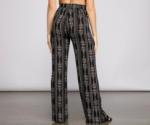 Effortless Beauty Boho Wide-Leg Pants