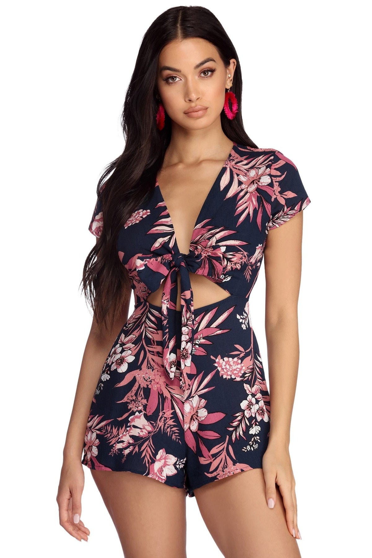 Summer Chic Tie Front Romper