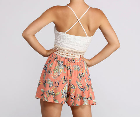 Floral Gaze Sleeveless Romper