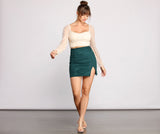 Fashionista High Waist Faux Suede Mini Skirt