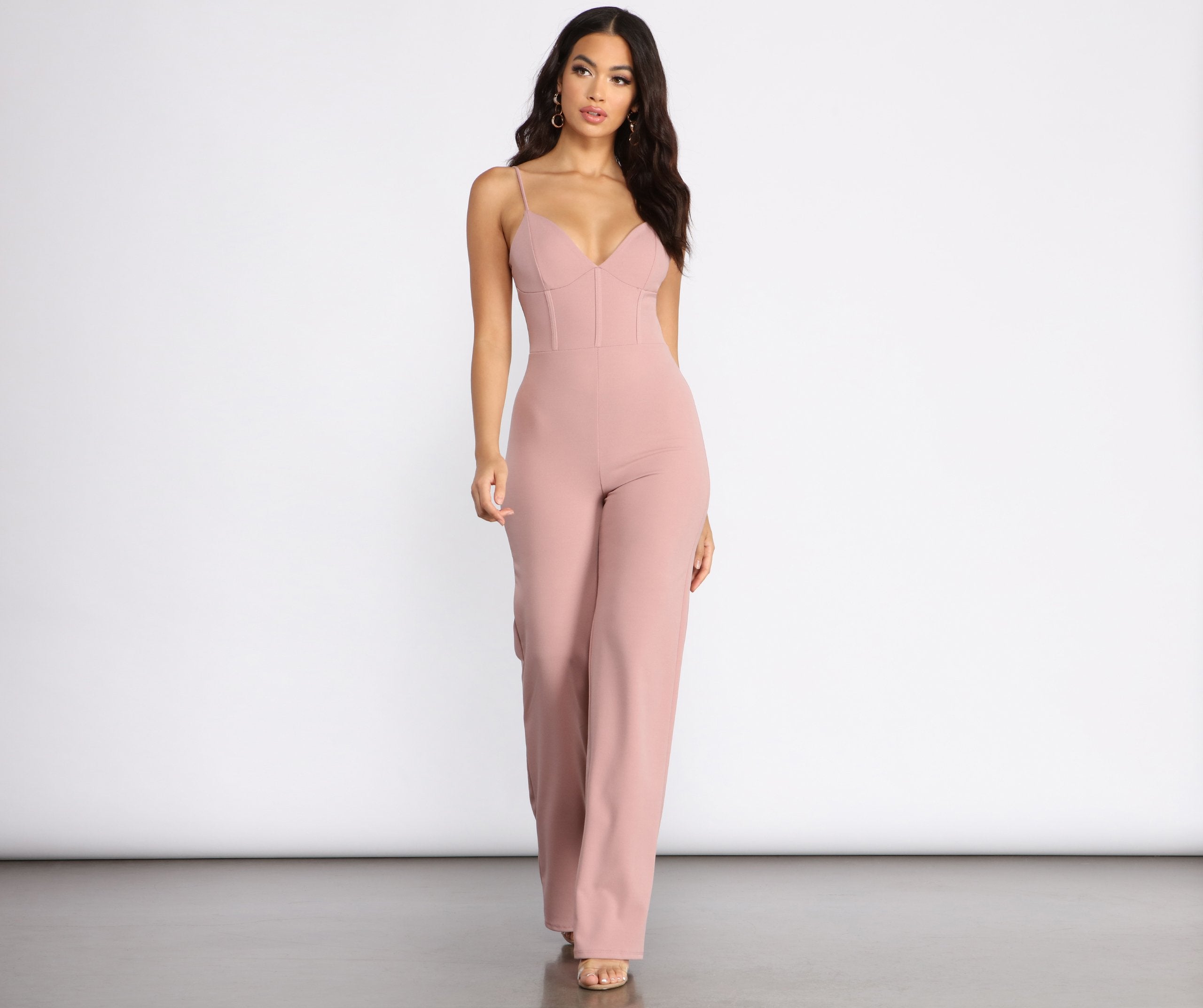 Made You Look Corset Detail Jumpsuit