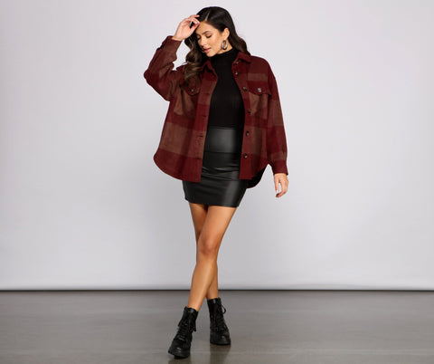 Get With It Faux Leather Skirt