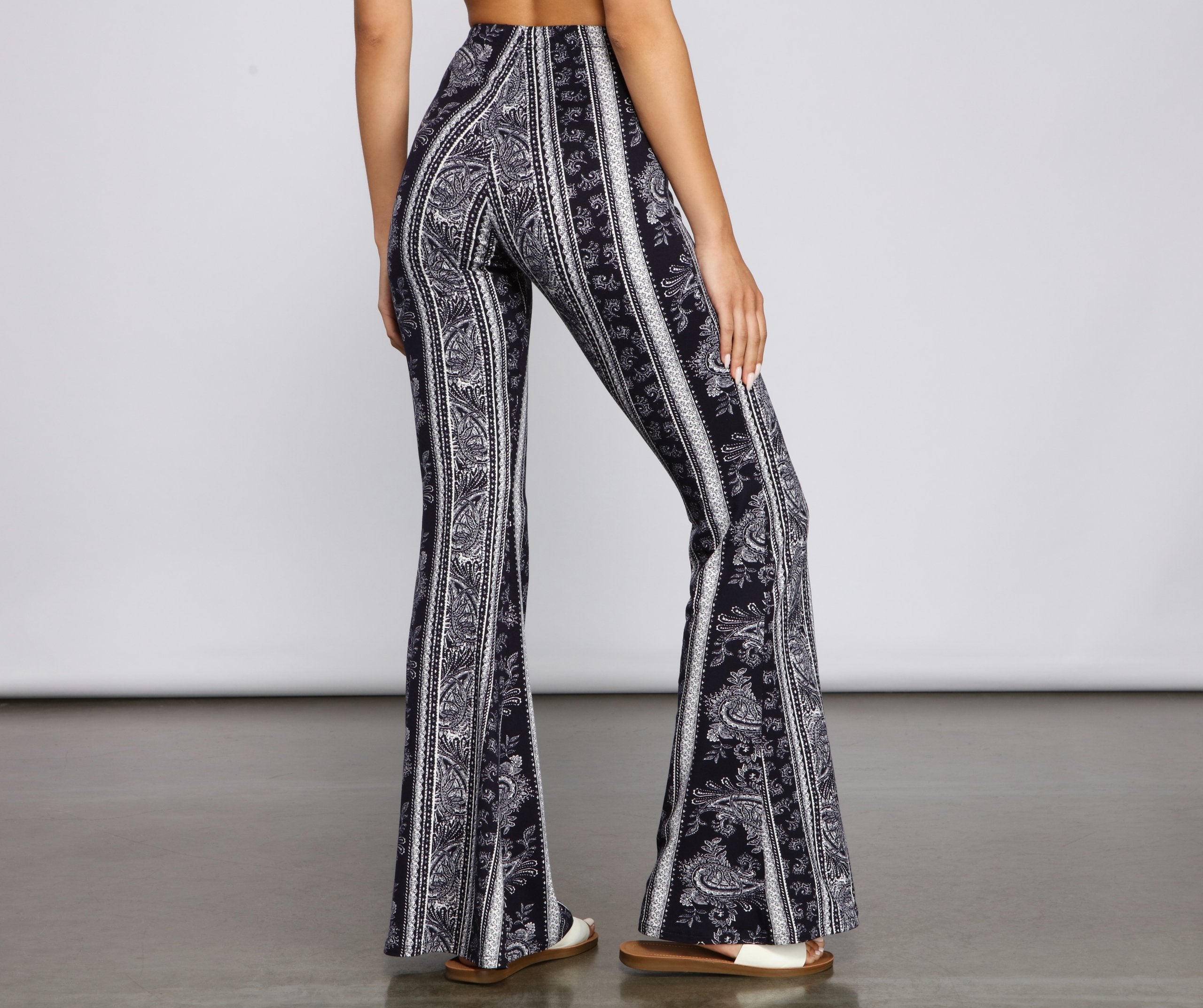 Good Vibes Paisley Flare Pants