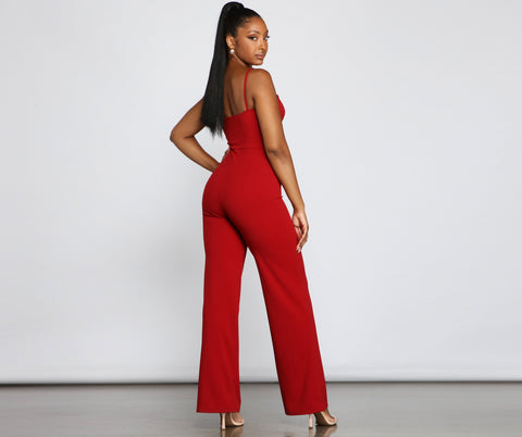 Made You Look Corset Detail Jumpsuit