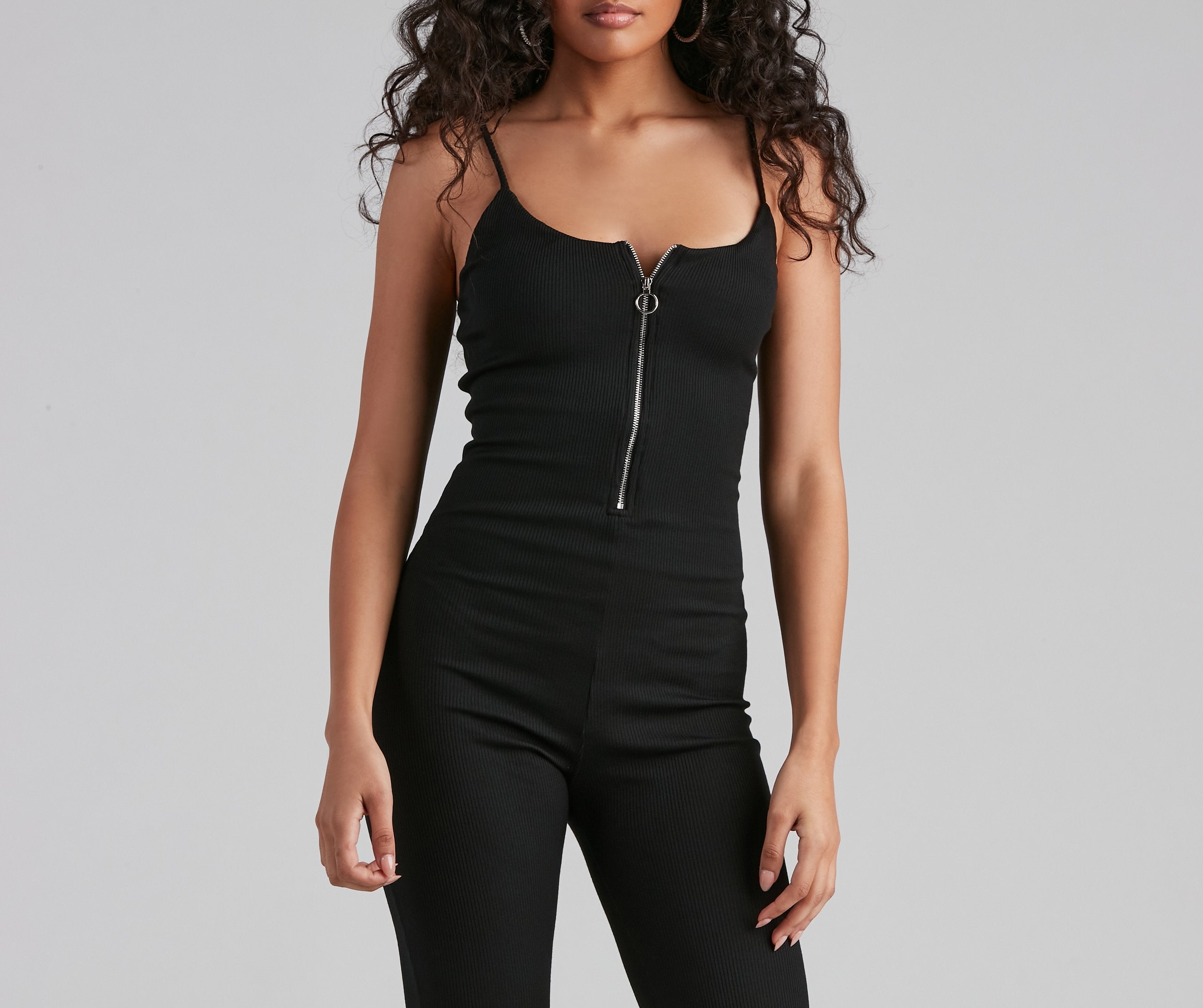 Effortlessly Chic Ribbed Knit Catsuit