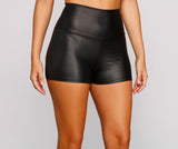 High Waist Faux Leather Hot Shorts