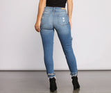 Edgy Appeal Mid Rise Cropped Skinny Jeans