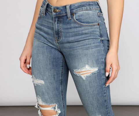 Josie Mid-Rise Cropped Skinny Jeans