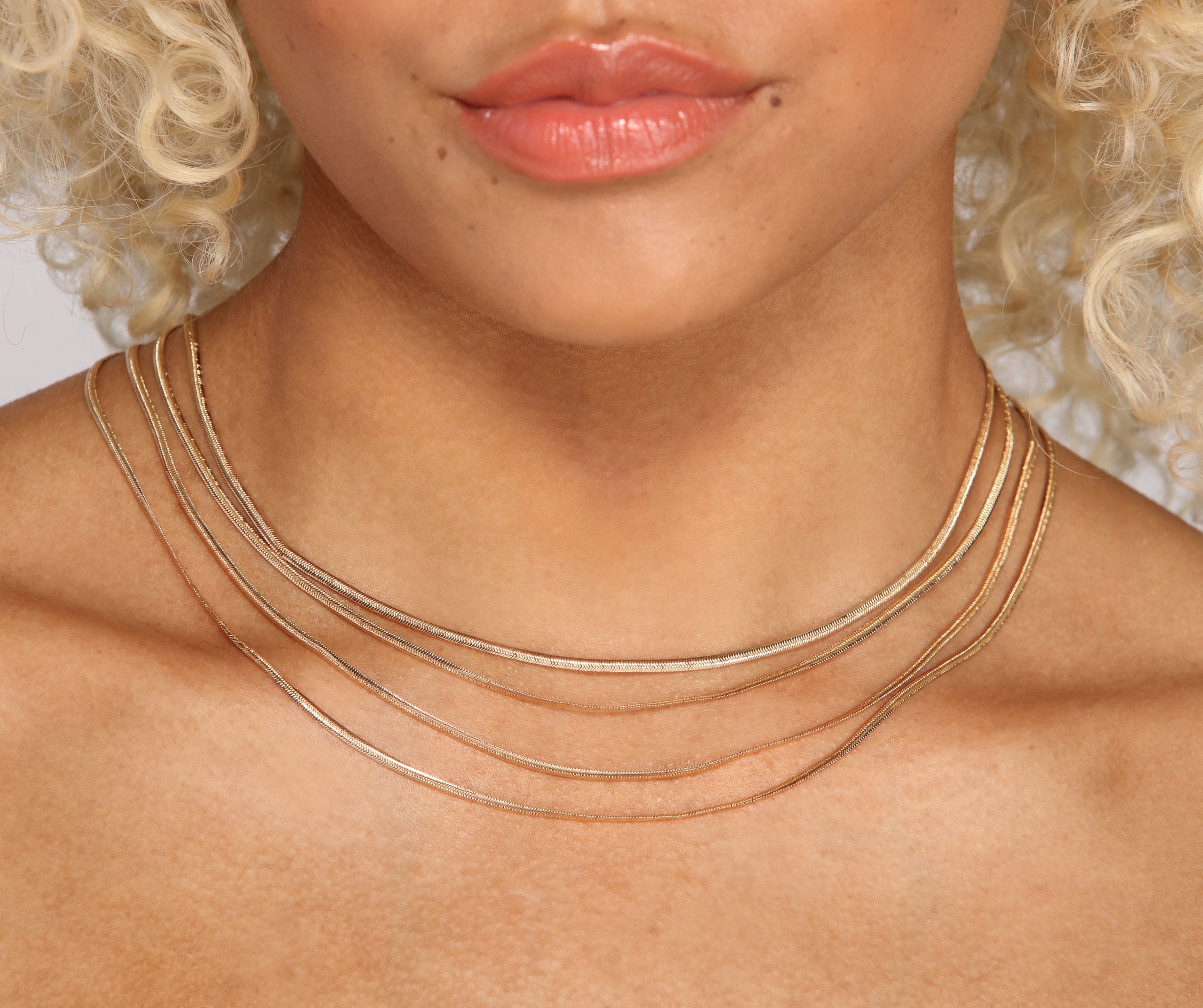 Layered In Style Snake Chain Necklace Pack