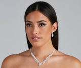 Gleam And Glow Cubic Zirconia Necklace And Earrings Set