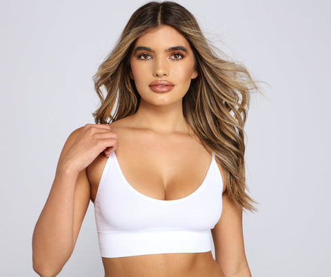 Essential Basic Ribbed Knit Bralette