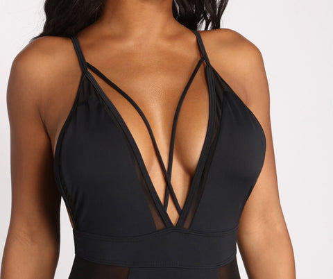 Made For Sunny Dayz Black One Piece Bathing Suit