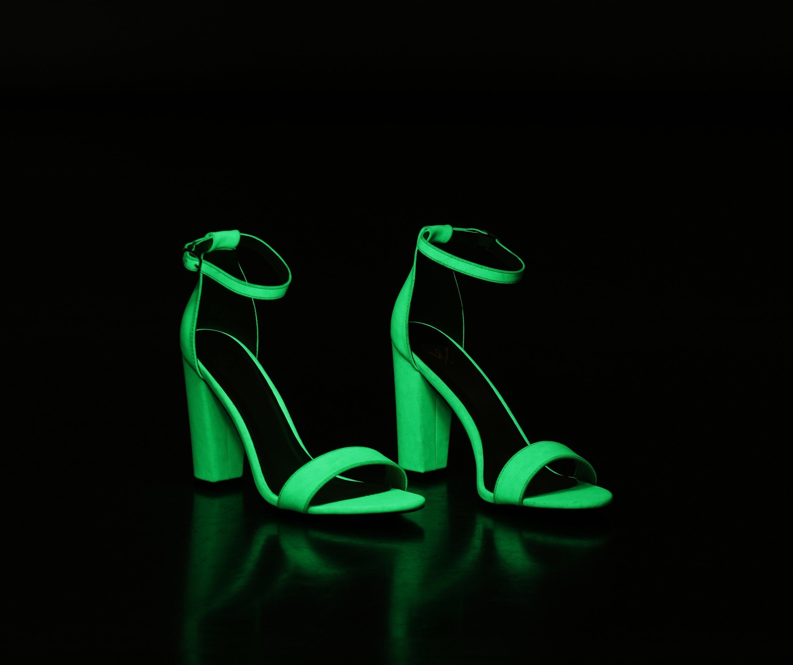 Glow-In-The-Dark Block Heels