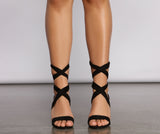 Lace Up Glamour Block Heel
