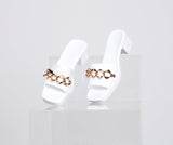 Fab And Fierce Chain Link Jelly Mules