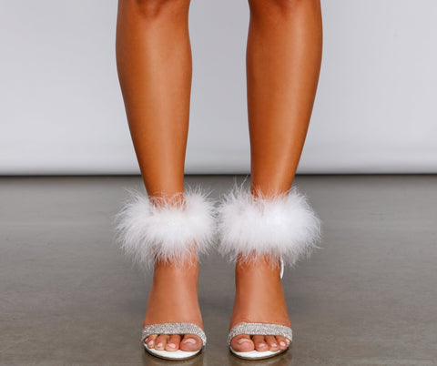 Forever Glam Marabou Block Heels