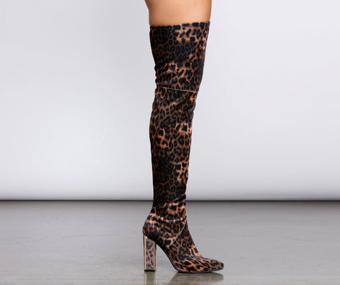 Leopard Diva Over The Knee Boots