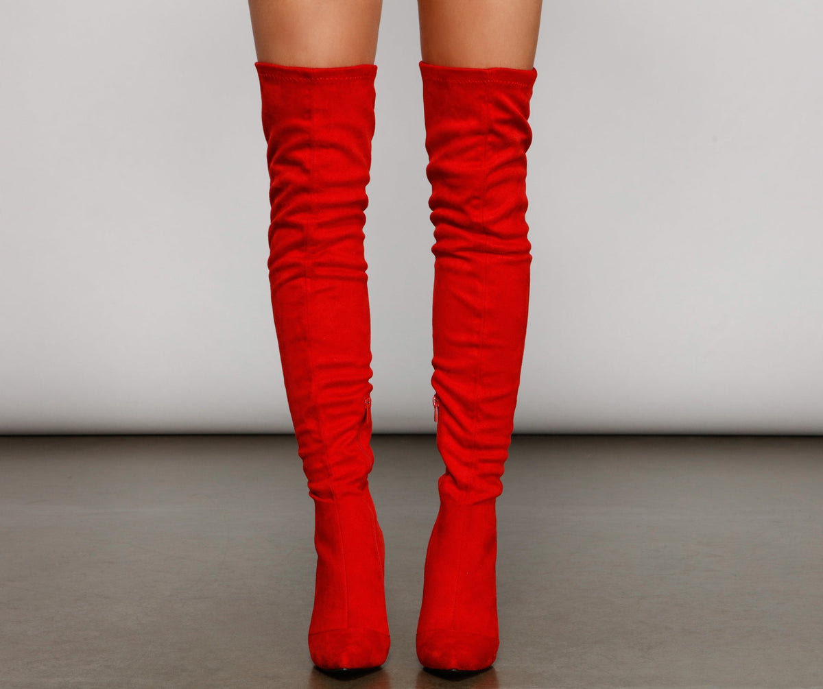 Hot Like Fire Over-The-Knee Stiletto Boots