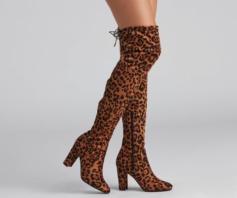 Overknee-Stiefel „Leopard Love“