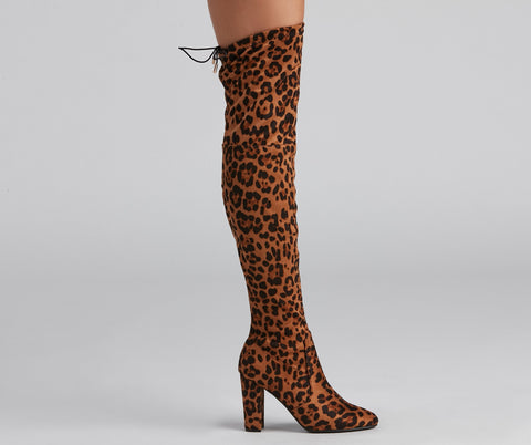 Overknee-Stiefel „Leopard Love“