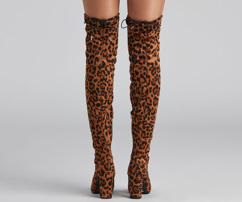 Overknee-Stiefel „Leopard Love“