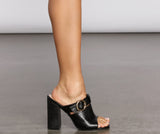 Going Places Peep Toe O-Ring Mules