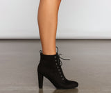 Essential Faux Suede Lace Up Booties