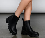 Edgy Glam Lug Sole Ankle Booties