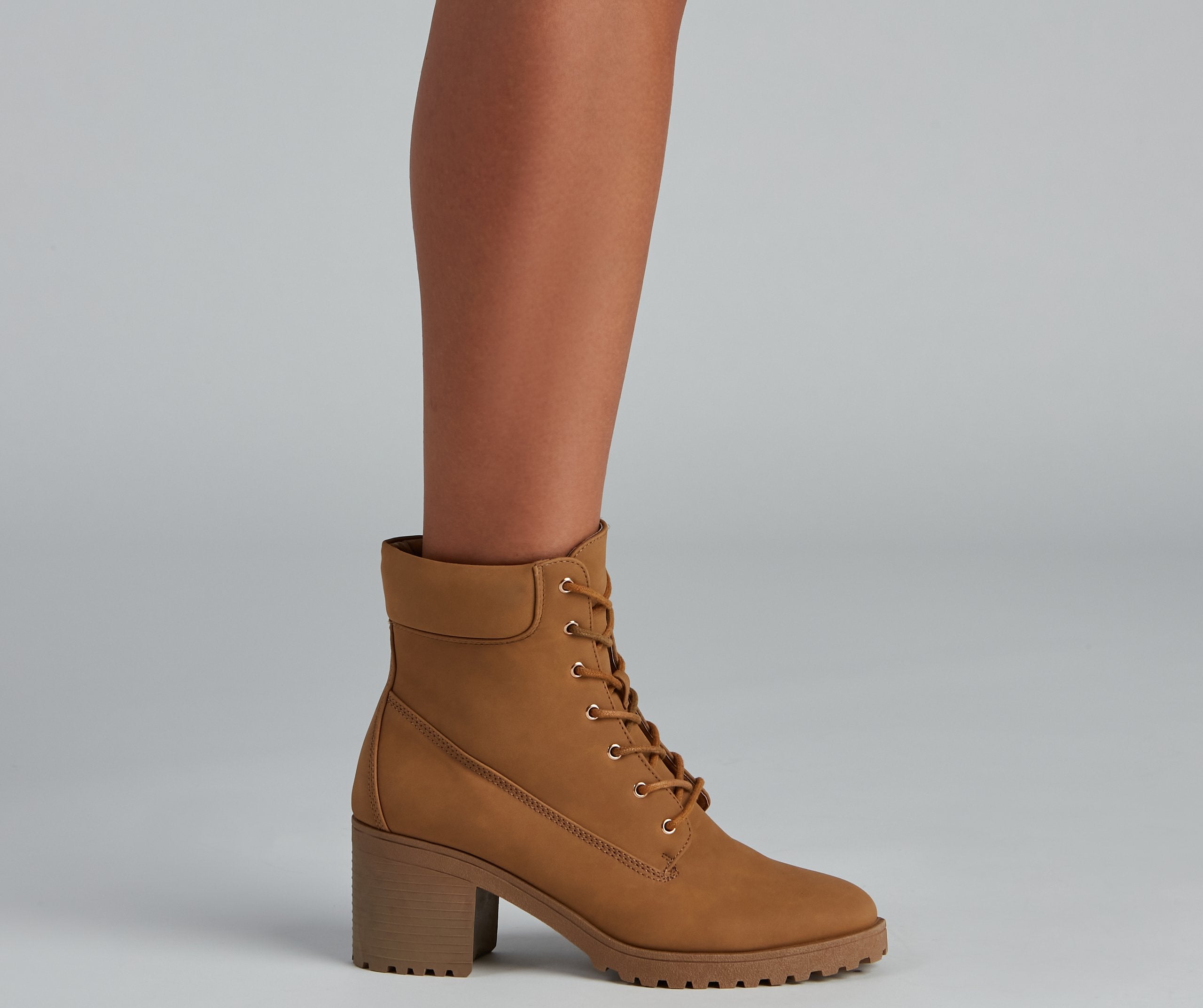 Trendy Moment Lace-Up Booties