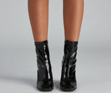 Edgy Chick Patent Leather Booties