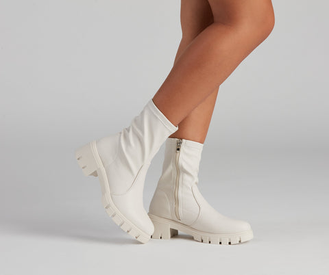 Edgy Kicks Fitted Lug Booties